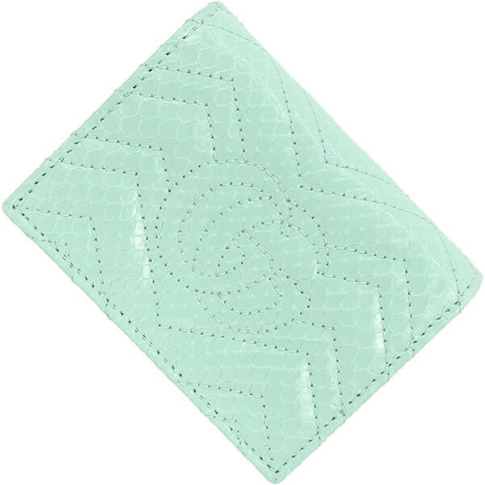Gucci Python Green Wallet Leather Chevron Snakesk… - image 2